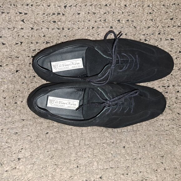 WERNER KERN-Cuneo-Black Suede Dancing Shoes-Suede Bottoms-Sz 8 UK/9 US-NWOB - Picture 7 of 8